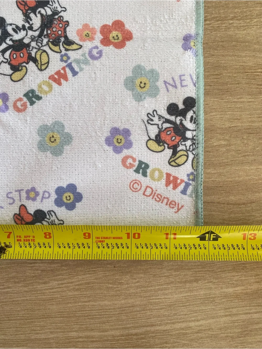 Disney Kids Floral Minnie Microfiber Wash Cloth - White with Pastel Flowers